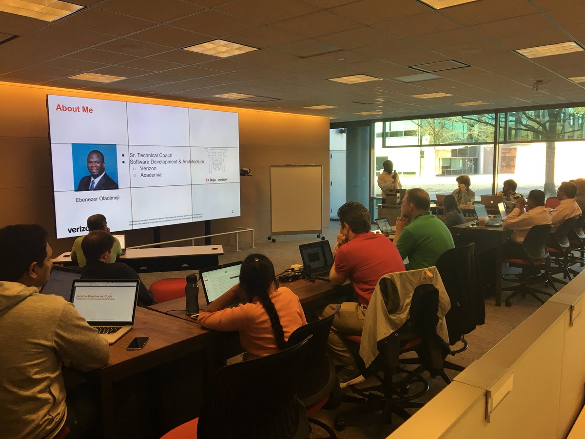 JangryGuerra's tweet image. #devopsVZ- Our 1st workshop, “Jenkins Pipeline as Code”, in the new &amp;amp; improved #TxDojo.