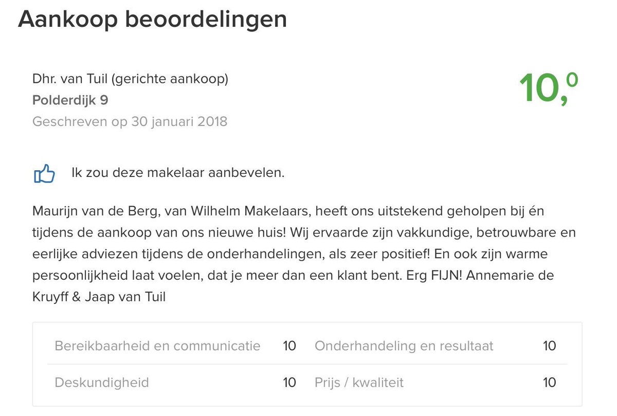 Een huis kopen doe je niet alleen, maar samen met Wilhelm Makelaars 👫#aankoopmakelaar 

Lees hier onze meest recente beoordeling: