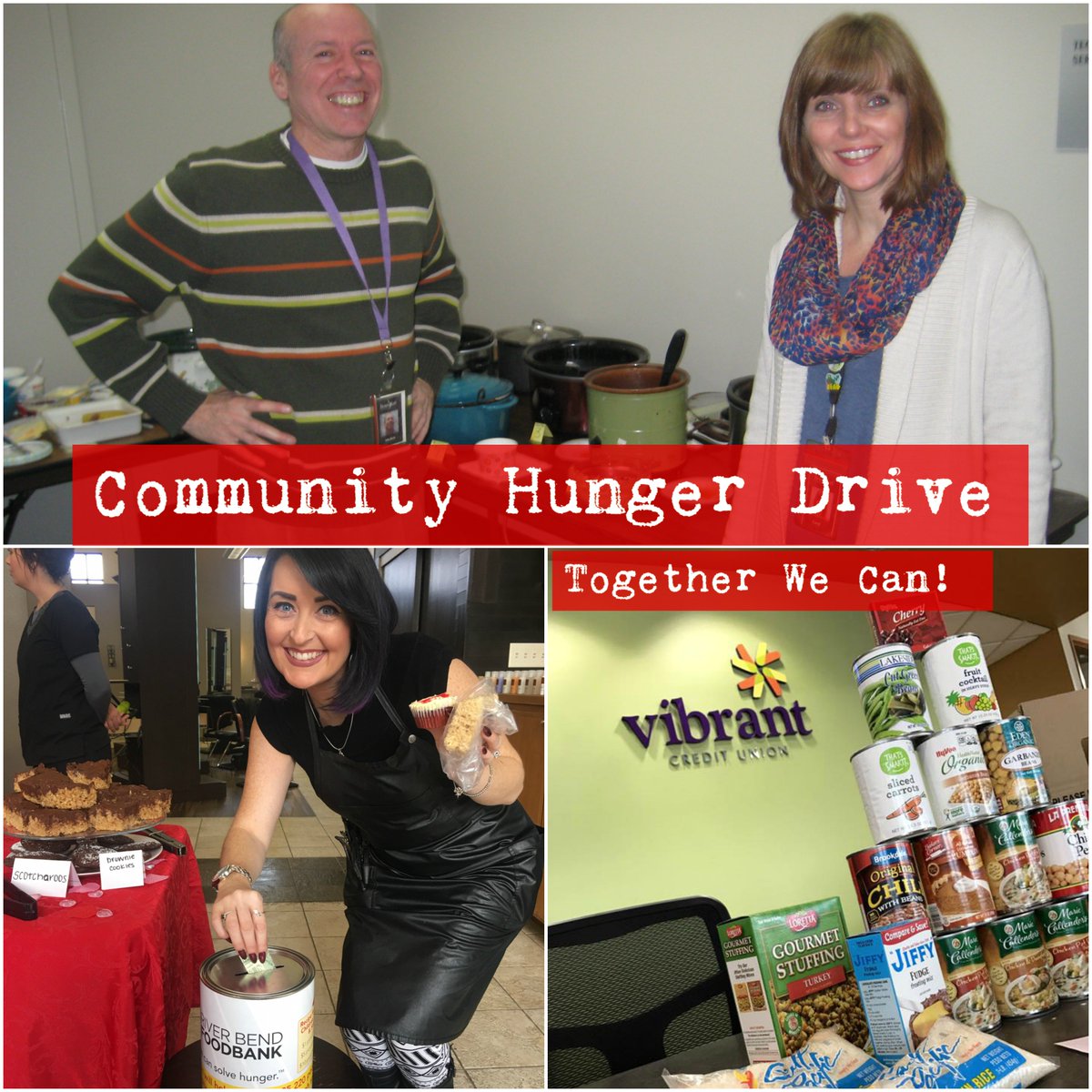 It’s the first day of the Community Hunger Drive! Nearly 50 area businesses are collecting funds and food for River Bend Foodbank throughout the month of February.
If your business would like to participate, please contact Leslie Corlett at lcorlett@riverbendfoodbank.org.