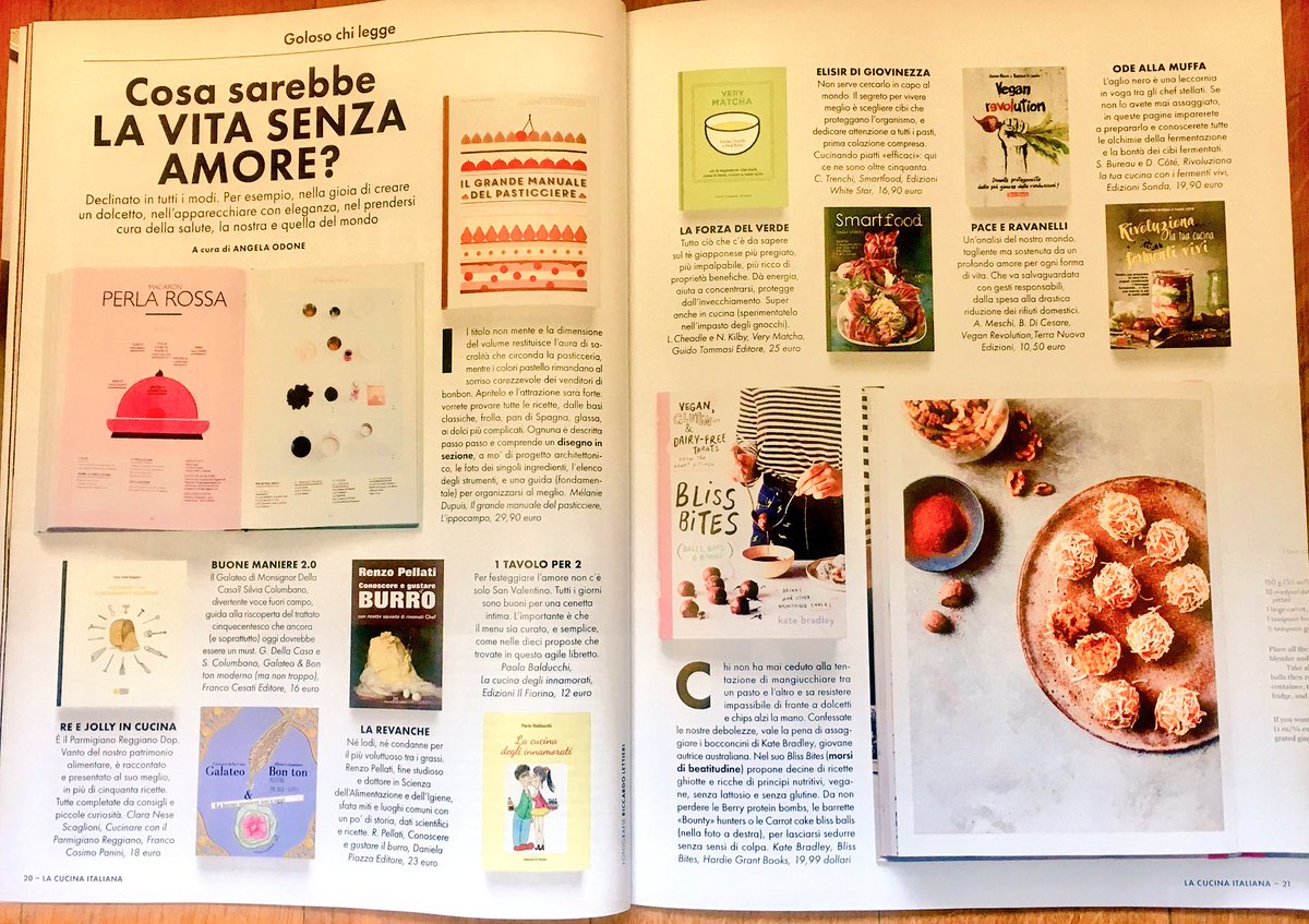 angelaodone's tweet photo. Avete già scelto le letture di febbraio? C'è un po' di amore anche nella rubrica dei libri di @Cucina_Italiana in edicola in questi giorni #golosochilegge #febbraio2018 #lanuovacucinaitaliana https://t.co/9n6Rl1qFH6