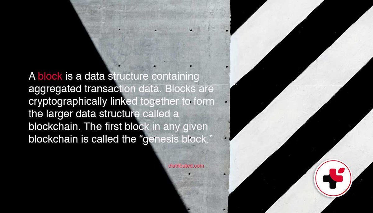 patientory's tweet photo. A block is a data structure containing aggregated transaction data. Blocks are cryptographically linked together to form the larger data structure called a blockchain. $PTOY #ConnectTheDots #healthcare #blockchain https://t.co/Zaj2WsRw0X