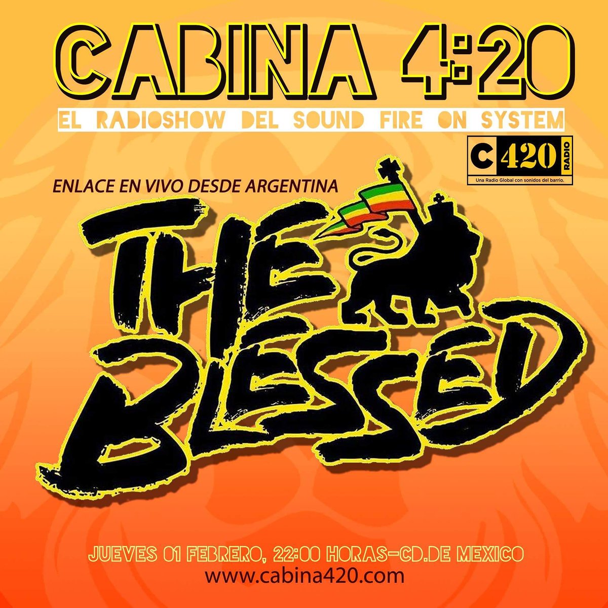 TheBlessedok's tweet photo. Hermanos mañana jueves 1 de Febrero estaremos charlando con los hermanos de @Cabina420_RADIO de México!
#theblessed #elreggaedelinterior #nuevotiempo #Reggae #Roots #entrevista #villamercedes #Mexico https://t.co/TsheCki1GY