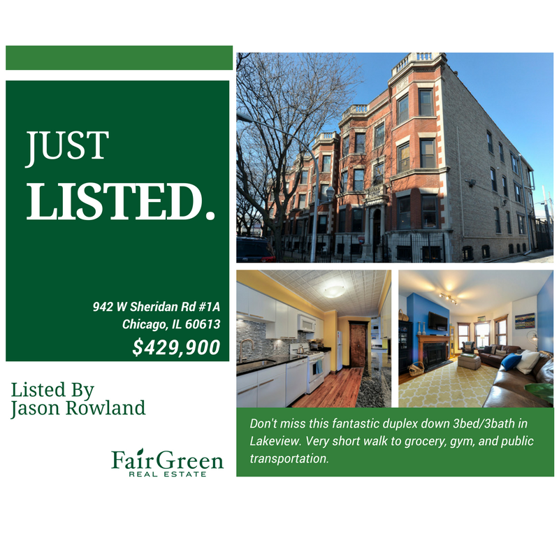FairGreen_RE's tweet photo. #JustListed in #Lakeview 3Bed/3Bath duplex down w/2400SF https://t.co/51ZnLKzvkH