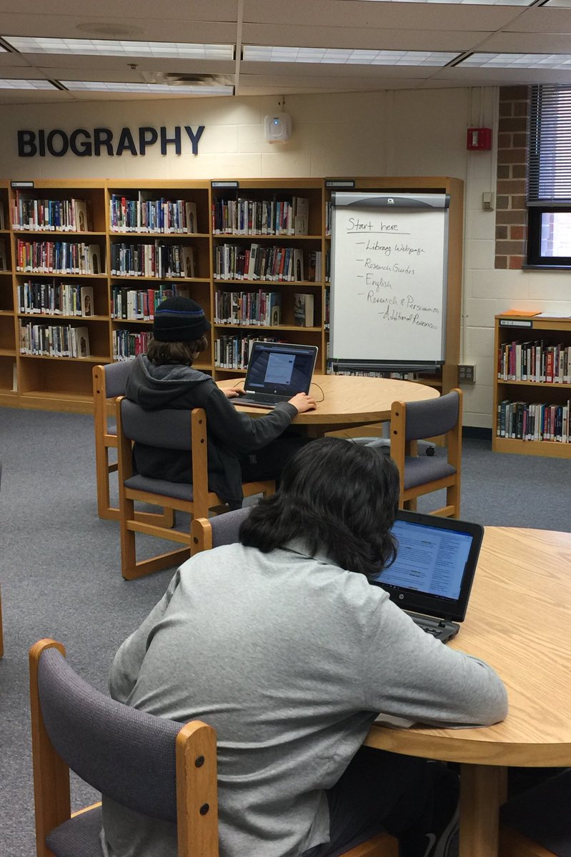 RobinsonLibrary's tweet photo. Ms. Heath’s students apply advanced keyword searching skills taught by Ms. Scott, conference with her, read and add sources to @noodletools #booleanoperators #strategy https://t.co/thz0c2xSPG