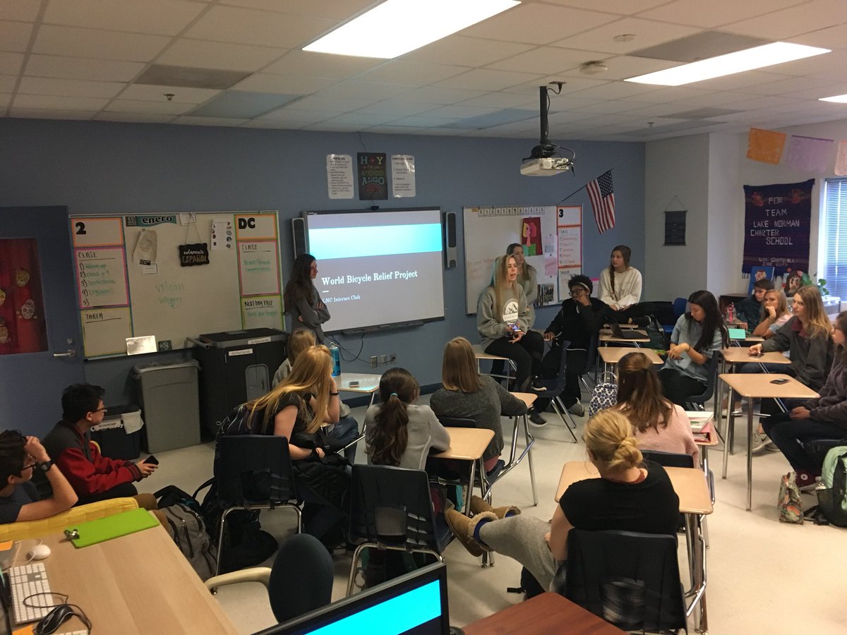 Interact students sharing about the World Bicycle Relief Project. Come to <a href="/jasonsdeli/">Jason's Deli</a> Birkdale tonight to support! #LNCPride