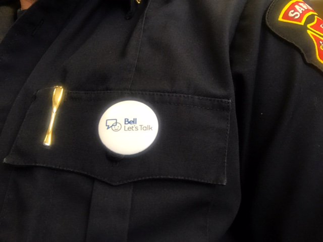 SarniaFire's tweet photo. Please RT: Let's help to end the stigma. For every tweet using #BellLetsTalk Bell will donate 5¢ to Canadian mental health initiatives. Let’s work together to create a stigma-free Canada. #EndTheStigma #R2MR #PTSD #MentalHealthMatters https://t.co/YwlNNGVoJa