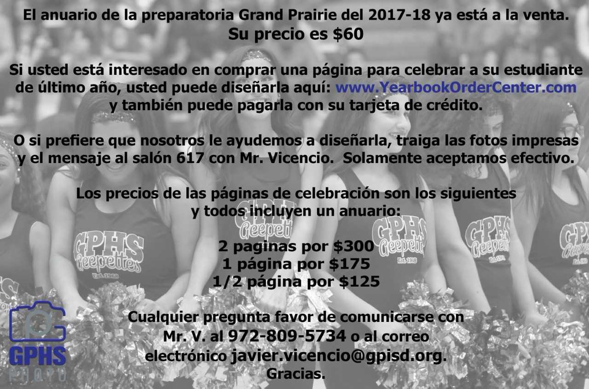 GPHSGophers's tweet photo. Hey Gophers! Yearbooks are on sale. Get one before they're gone! Don't miss out on memories! You can still create an ad too! Check it out. #GopherPrideInside #ahhhhGP @GPHSPhoto @GphSen18rs @gpstuco2018 https://t.co/wgzjyonJpT