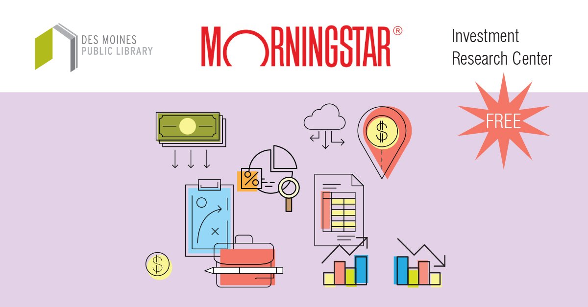 Hey investors and wannabe investors, we provide FREE access to Morningstar Investment Research Center. All you need is a DMPL library card: dmpl.org/morningstar #dsmusa