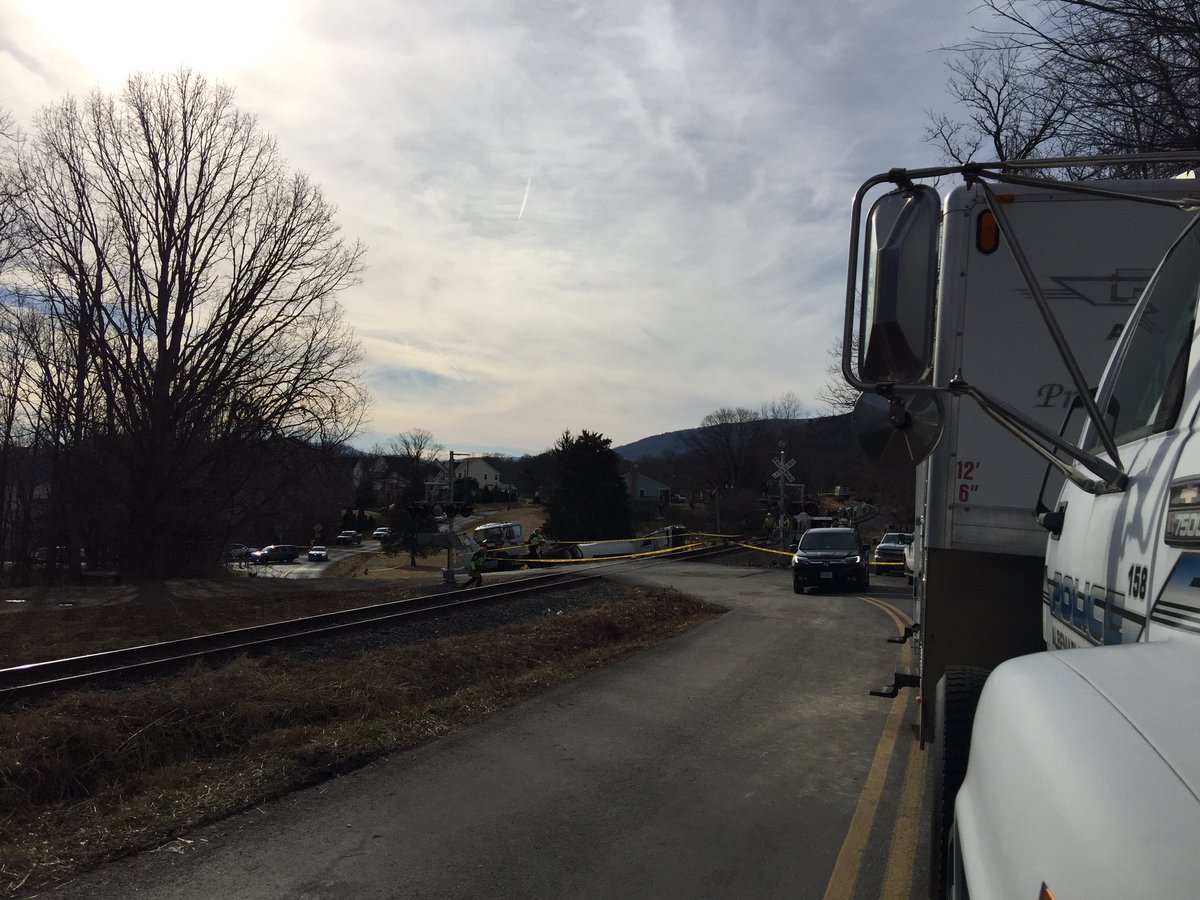 ACPD_VA's tweet photo. At 11:17 a.m. Wednesday, we got a call of a fast train into a truck at Lanetown/Marymart Farm Roads. There are three confirmed serious injuries related to the truck, not the train. We are working on getting additional information and will provide it as soon as possible. https://t.co/EJdYGNLUYF