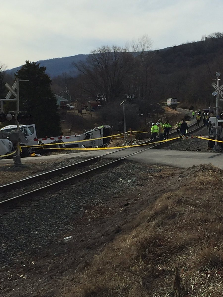 ACPD_VA's tweet photo. At 11:17 a.m. Wednesday, we got a call of a fast train into a truck at Lanetown/Marymart Farm Roads. There are three confirmed serious injuries related to the truck, not the train. We are working on getting additional information and will provide it as soon as possible. https://t.co/EJdYGNLUYF