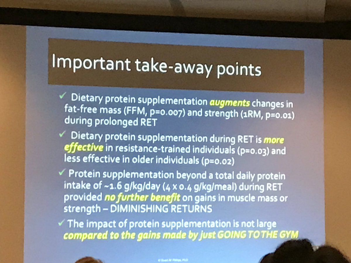 AndreaHardyRD's tweet photo. @mackinprof on #gains : there are two types of people in this world, those who say they go to the gym, and those who ACTUALLY go to the gym. Consistent training is far more important than protein supplementation! #NutritionFile https://t.co/7IyqNVVLam