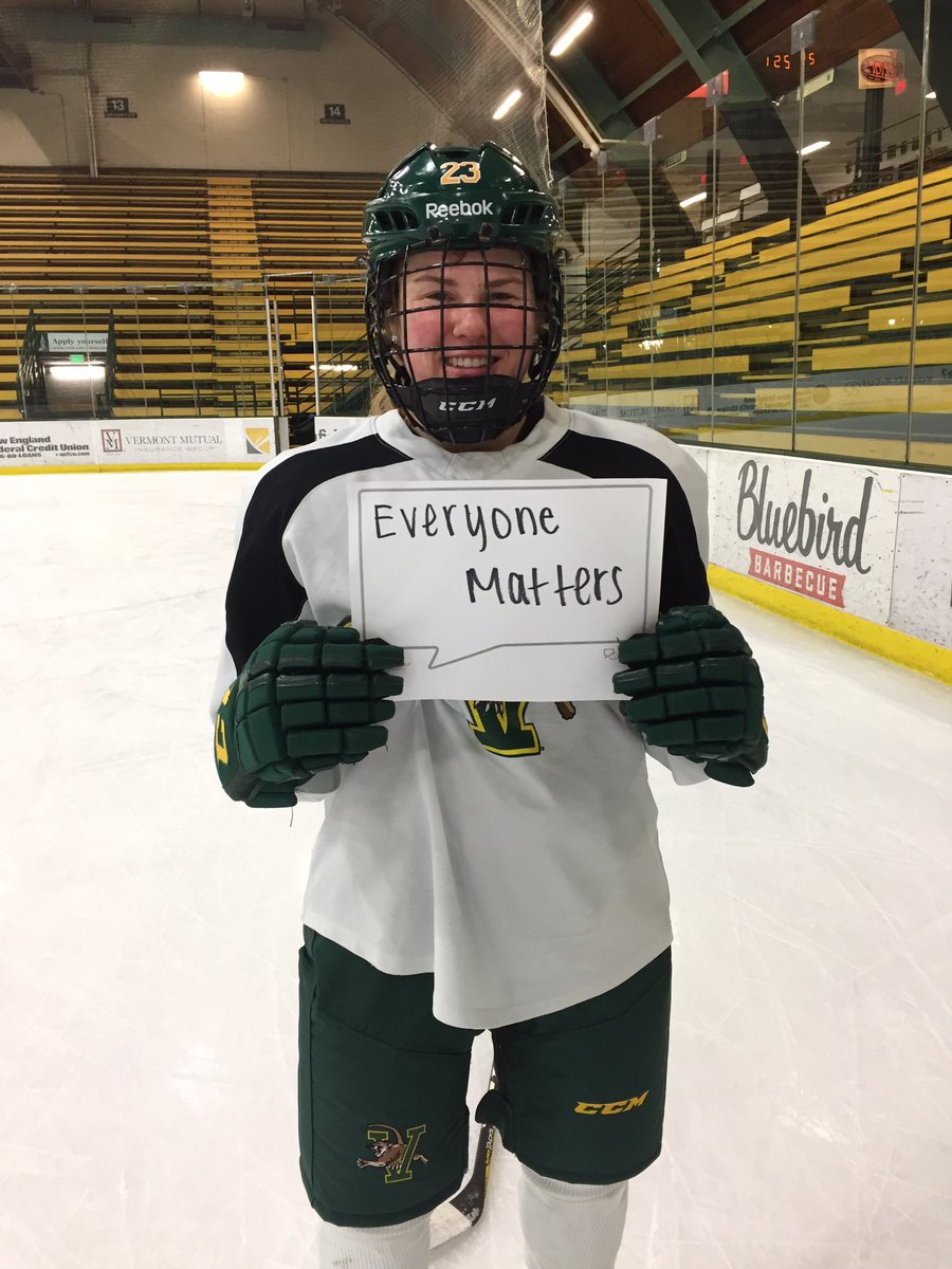 UVMwhockey's tweet photo. Today let's talk and not let it stop there #Youareloved #BellLetsTalk https://t.co/caczZsmJQ7