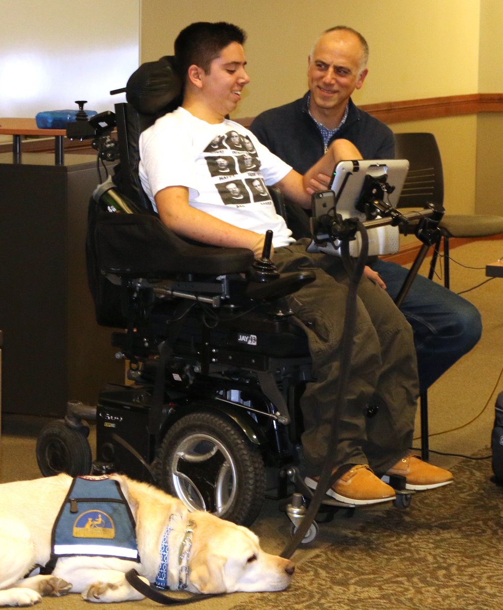 Samuel Habib presented about his current life in high school – and his plans beyond HS– to the current NH Leadership Series class. This is Samuel’s 5th straight year presenting to the NH Leadership Series, which is part of the national “Partners in Policymaking” network. <a href="/UNHIOD/">Institute on Disability</a>