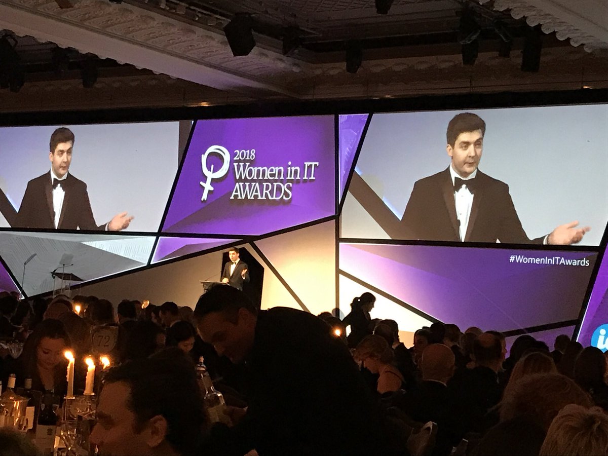 katehartley's tweet photo. Great intro to #WomenInITAwards by @BenRossi89 referring to the damage the leader of the free world has done in terms of women’s rights. https://t.co/CrwB6UmYjV