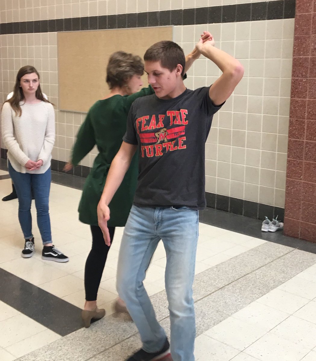 MrLinganore's tweet photo. Contestant Nathan Lippy demonstrates the rhumba with instructor Mrs Sanders. https://t.co/oTxcTVGpAe
