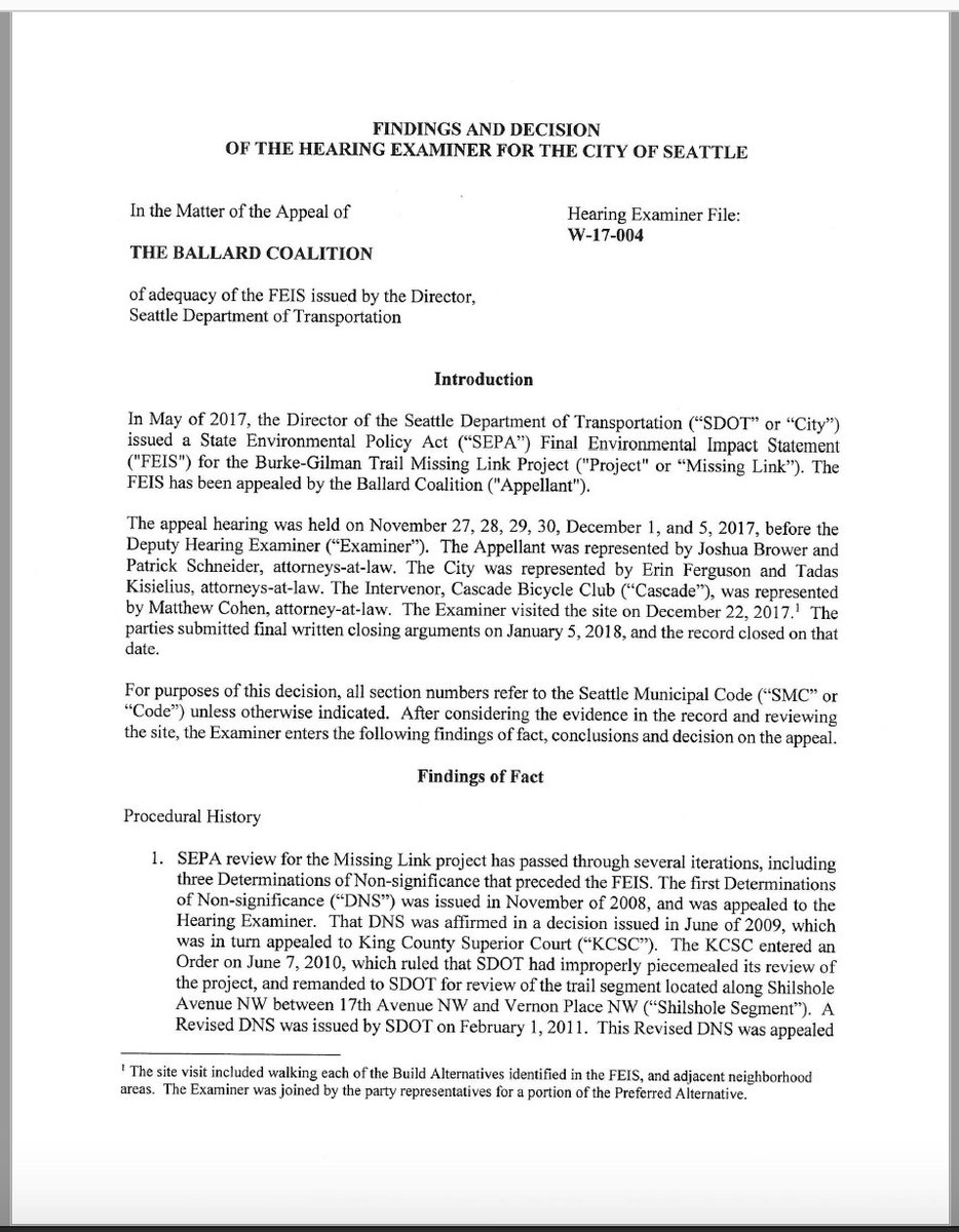 Looking for the Seattle Hearing Examiner's <a href="/BurkeGilmanTrl/">Burke-Gilman Trail</a> #MissingLink decision? Here it is.
web6.seattle.gov/Examiner/case/…

#SEAbikes