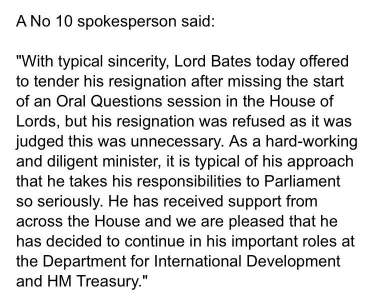 AndyWoodward85's tweet photo. Great news that Lord Bates @BatesLord will remain a Minister. https://t.co/0xwghFN1la
