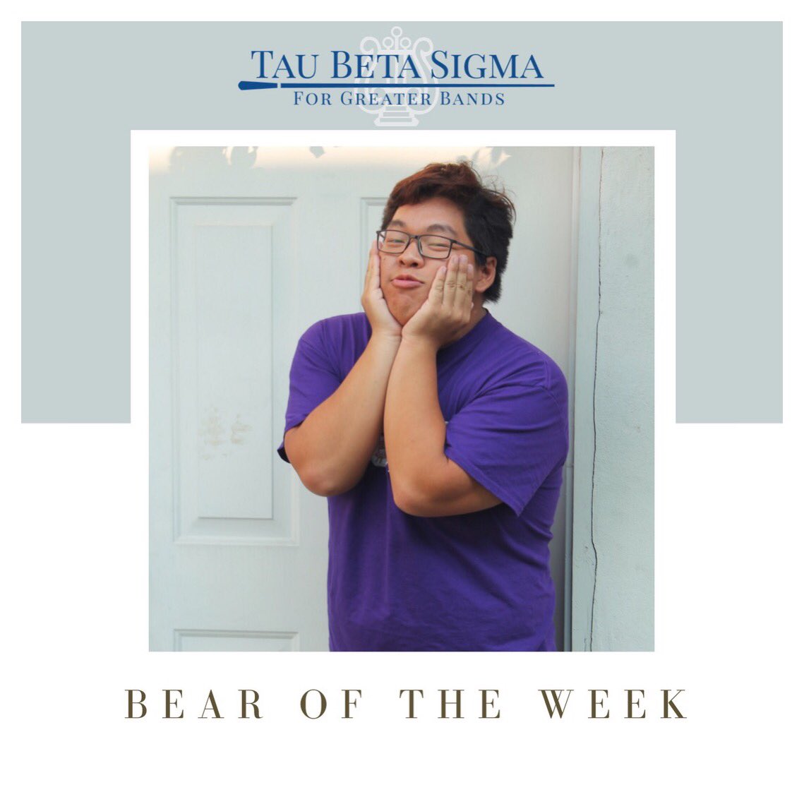 Our #BetaNu Bear of the Week is our Music chair, Ger Vang! 🐻🌹 #taubetasigma