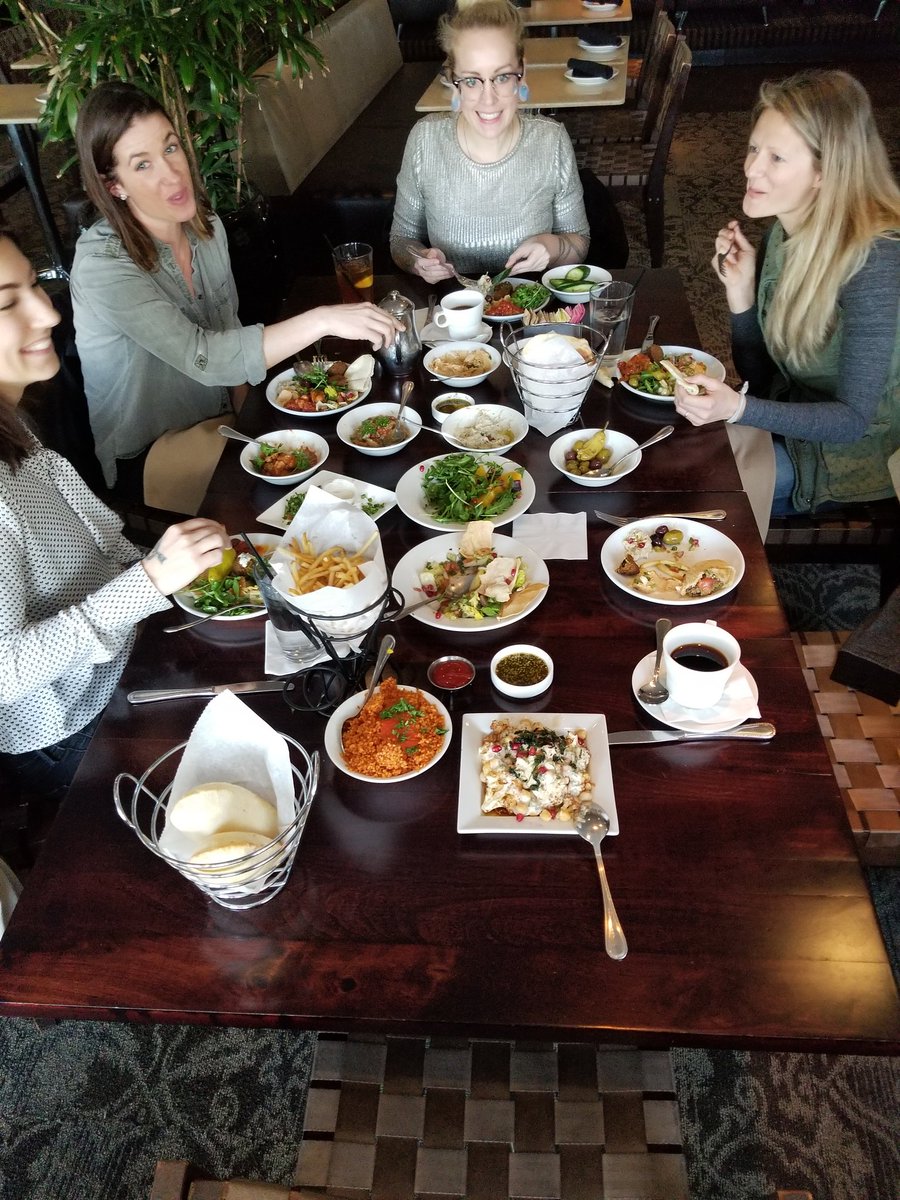 vedgerestaurant's tweet photo. Lebanese feast with the crew on the way home from our last site visit to DC #fancyradish https://t.co/36OAE6Wz2Q