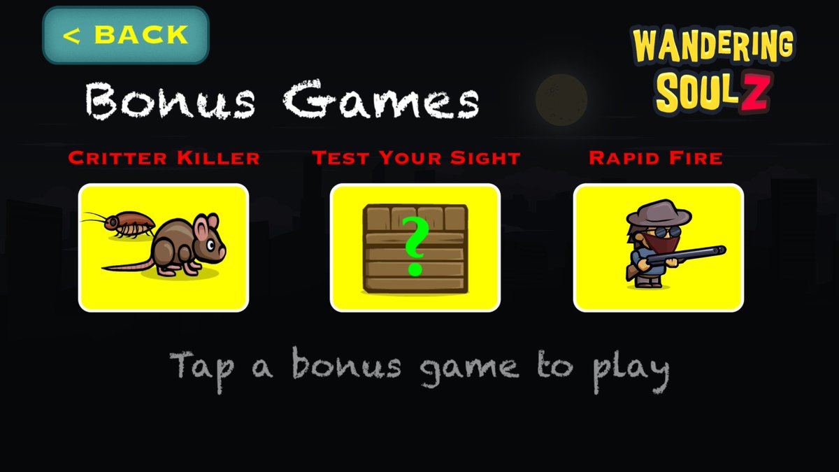WSZ_Game's tweet image. Hi everyone, Wandering SoulZ 4.0 is now available for download for iOS.

Includes new Bonus games titled &quot;Critter Killer&quot;, &quot;Test Your Sight&quot;, and &quot;Rapid Fire&quot;.

Enjoy! Leave some feedback ;)