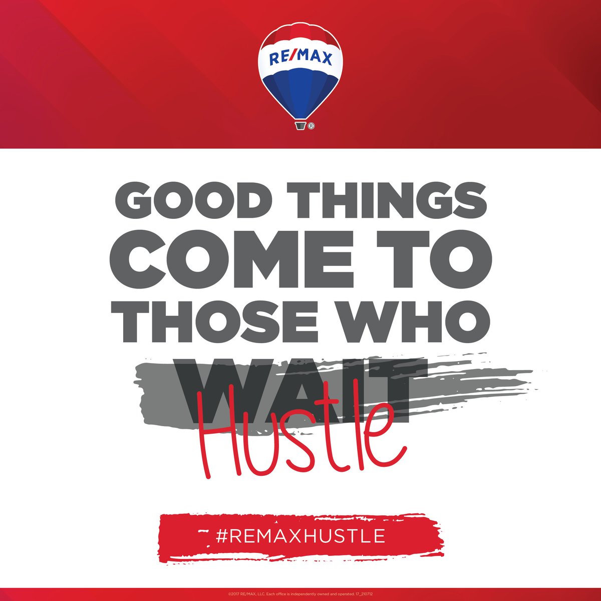 remax's tweet photo. Good things come to those who #Hustle. #remaxhustle #sellyeah #nointroneeded #staycalm https://t.co/tycqY0Z8AB