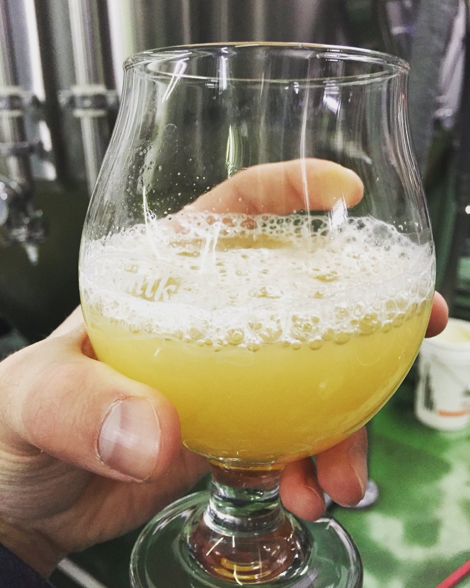 hennikerbrewing's tweet photo. First batch of Wait a Minute is progressing nicely! Huge notes of apricot, peach, and stone fruit. Release soon! #waitaminute #rotatingIPA https://t.co/maaolJ2ZuW