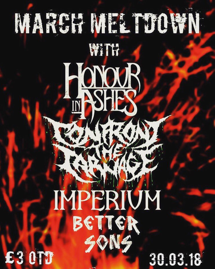 Playing an oldschool show with our pals in Honour In Ashes on the 30th in Wycombe, looking forward to seeing some old faces at this!