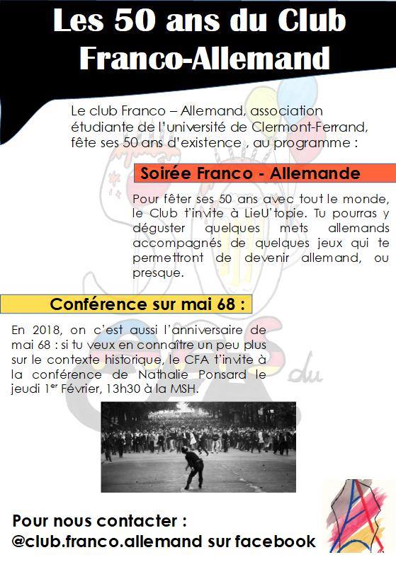 Dana Martin 50 Ans Club Franco Allemand Clermontfd Ucauvergne Conference Mai 68 Par Nathalie Ponsard Chec Clermont A 13h30 Clermontmsh Et Soiree F A Lieutopie Komme Was Da Wer Wolle Dana Martin 50 Ans Club Franco Allemand Clermontfd Ucauvergne Conference Mai 68 Par Nathalie Ponsard Chec Clermont A 13h30 Clermontmsh Et Soiree F A Lieutopie Komme Was Da Wer Wolle