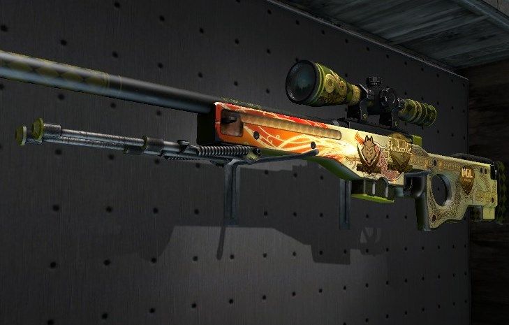 pcgamer's tweet photo. A very rare CS:GO 'Dragon Lore' AWP skin has sold for more than $61,000 https://t.co/GDE4TKPvmJ https://t.co/EAwgXlmP60