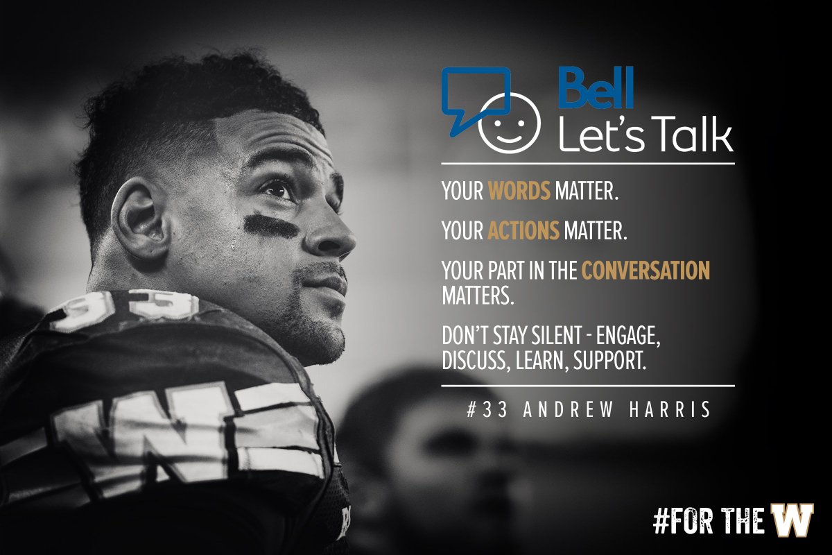 Don't stay silent. 
Engage, discuss, learn, support.
#BellLetsTalk