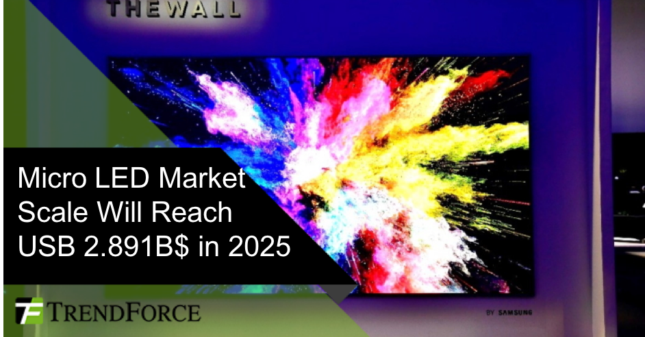 trendforce's tweet photo. According to #LEDinside, a division of @TrendForce, 1Q18 Micro LED Next-Generation Display Technology Market Report- 2018 Micro LED and Mini LED Industry Trend, the Micro LED market value in 2025 is expected to reach USD 2.891 billion. https://t.co/NJaqlPq5lR https://t.co/lSrC7Aeq3q