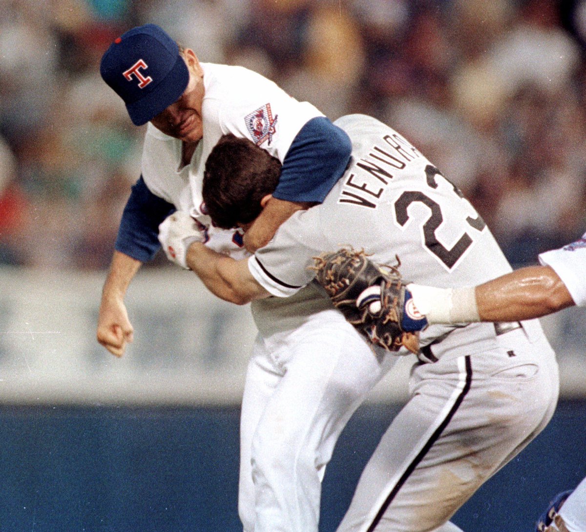 USofTX's tweet photo. Today is Nolan Ryan's birthday, which could mean he's human ... but we're not believing it. Texans know he was given to us by the baseball gods with a thunderbolt arm, no fear and fists of steel (ask Robin Ventura).
#HBDNolan #HOF #7NoHitters #RyanExpress https://t.co/ESlUyzz8rc