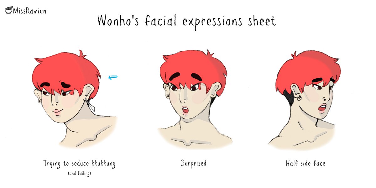 MissRamiun's tweet photo. Wonkyun’s expressions sheet ✏️🎨 #아이엠 #임창균 #CHANGKYUN #IM #원호 #WONHO #MONSTA_X #fanart #WonkyunIsInTheHouse https://t.co/sN07Ak8vsl