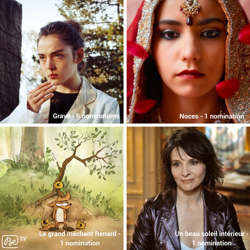 Betv_Belgique's tweet photo. Be tv est fier d’annoncer que 4 de ses coproductions ont reçu 9 nominations pour #LesCésar2018 , à suivre en direct sur Be tv le 02 mars prochain. https://t.co/rPweXs6n9N