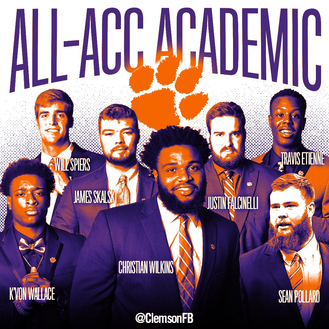 ClemsonFB's tweet photo. Best is the standard... on AND off the field.

👏👏👏 for these leaders in the classroom!

#ALLIN 🐅🐾 #PAWjourney https://t.co/yusxjI0xSj