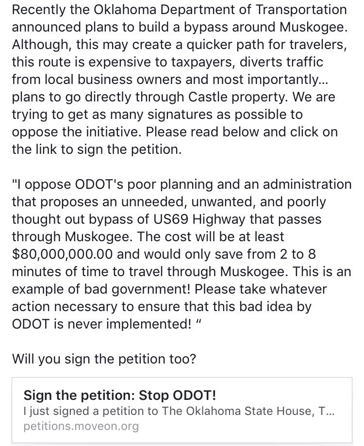 CastleMuskogee's tweet photo. Please take a moment to sign the petition. Every signature is greatly appreciated.  

https://t.co/aCQiLvm1zp https://t.co/ojJdivWVcj