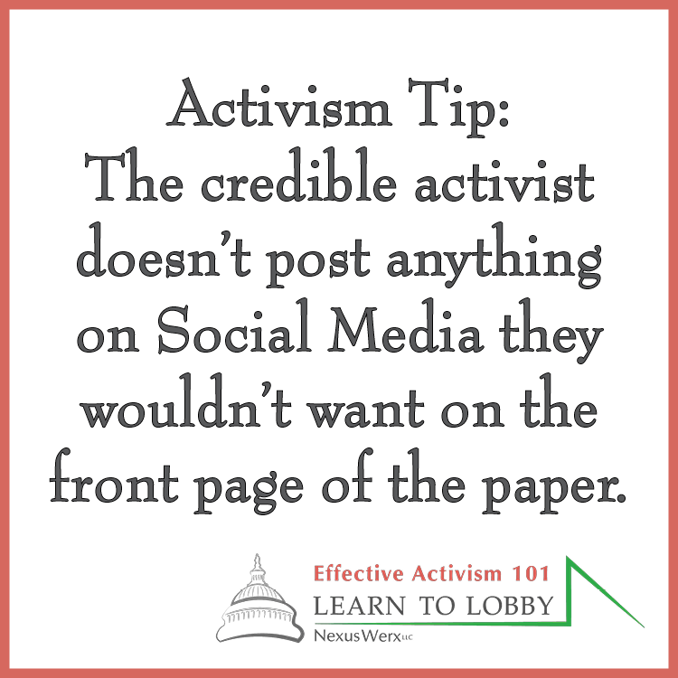 learntolobby's tweet image. Are your social media comments hurting your credibility with politicians? #activism #effectiveactivism #activismtraining