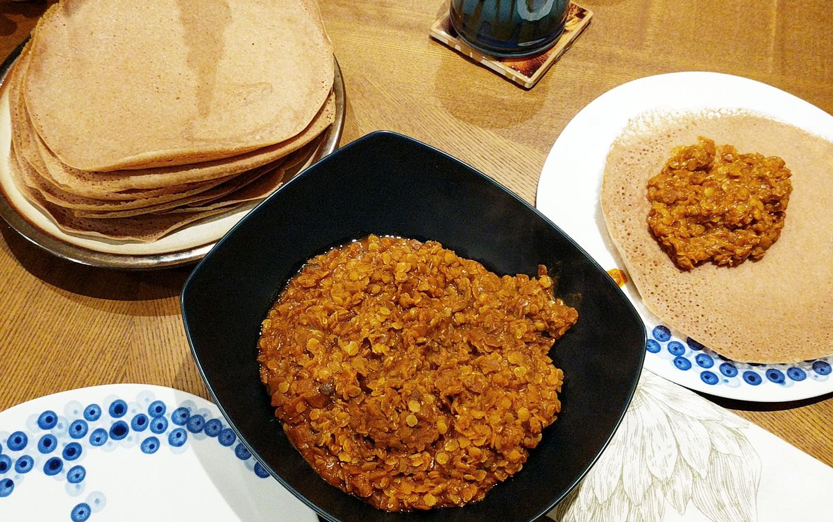 TakeoutKit's tweet image. Ethiopian spiced lentils &amp;amp; teff flatbread kit #dinnerhack by @dwrjr and @cdege. Share yours and tag @takeoutkit for a chance to be featured! #takeoutkit