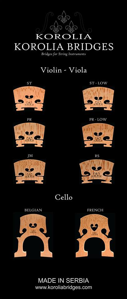 KoroliaBridges's tweet photo. #violinbridges #koroliabridges #violinmodels #cellobridge Made from the finest quality maple. #madeinserbia #koroliaviolin #koroliaviola #violin #viola #cello https://t.co/S7JmKk7BsM