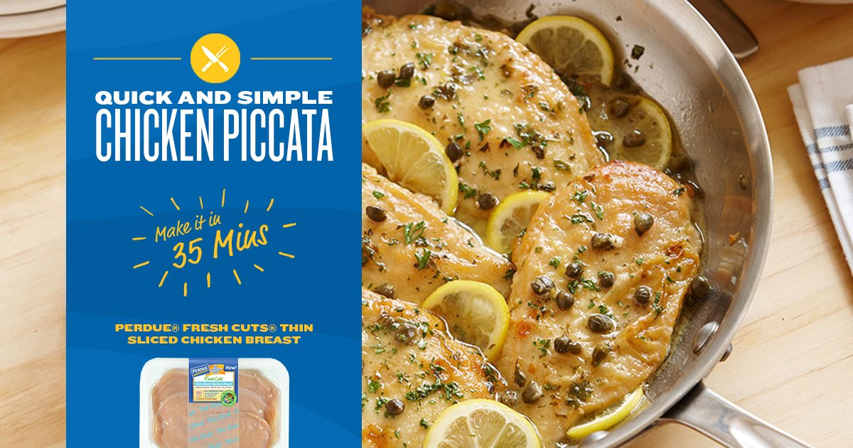 BKCasto's tweet photo. This @PerdueChicken piccata recipe is so quick and simple, you’ll want to make it over and over again! #Promotion #PerdueCrew - https://t.co/tauzUP8x8K https://t.co/1Ue9zbX8Y6