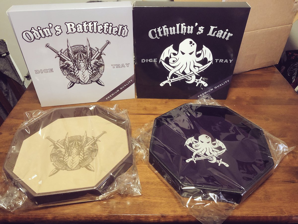 Brattynn's tweet photo. Dice trays from our sponsor came in today!!!
https://t.co/vbXoepC5Tp
#DnDLegends #DarksilverForge #dnd #dnd5e #dungeonsanddragons #DMsGuild #boardgames #tabletop #rpgs #podcast #podcasts #geek #fantasy #homebrew #kickstarter #MMO #mmorpg #Cthulhu #WotCStaff #Wizards https://t.co/wroM4DyjWw