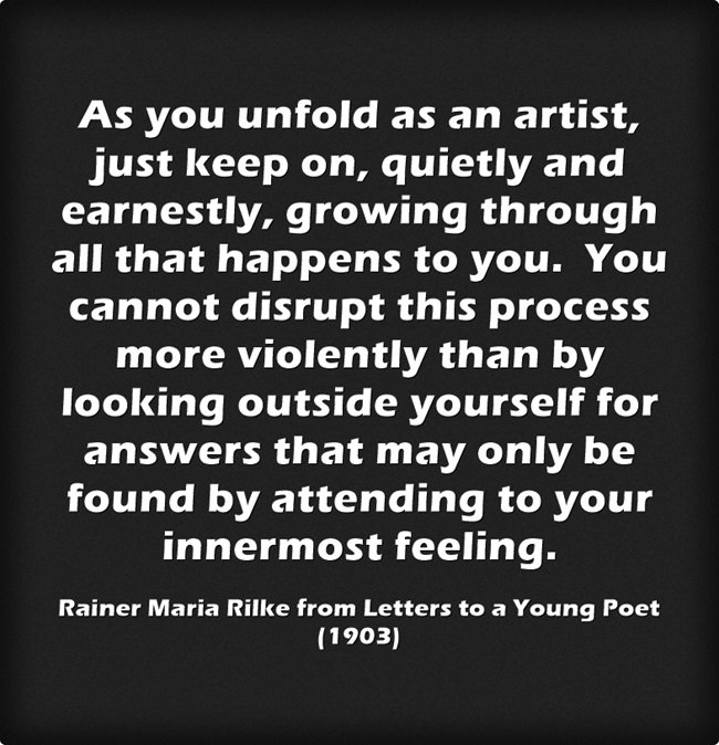 It's a Rilke week.  More wisdom.  #actingsongs #musicaltheater