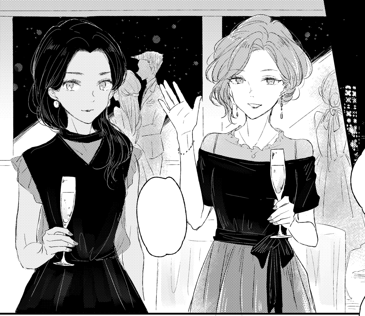 普段なかなか描けないパーティドレスいっぱい描けて楽しかったです🎀 