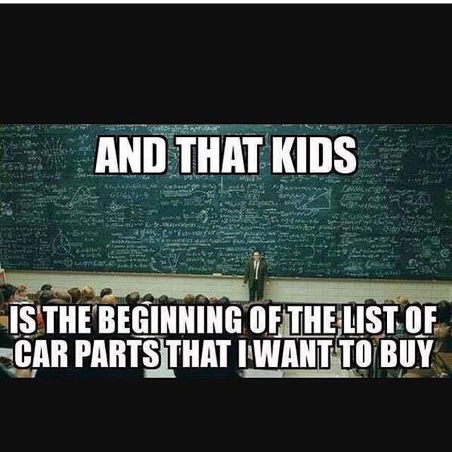 carmodnet's tweet photo. Is your #carpart list this big? #carparts #carmod #carmodding #mechanics #carshops #jdm #musclecars #imports #eurocars #carmemes https://t.co/n4oDlB1vHv