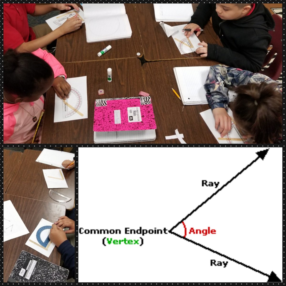 MsLDMac's tweet image. Learning &amp;amp; Exploring. Creating angles with popsicle sticks! #MathFun #OhThisIsWhatAProtractorDoes 😁 #MeasuringAngles @Aliefsneed @AliefMathK6