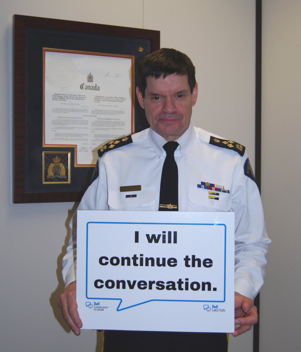 RCMPNB's tweet photo. #RCMPNB Commanding Officer, A/Commr. Larry Tremblay #BellLetsTalk https://t.co/Jgtf7AiMWc