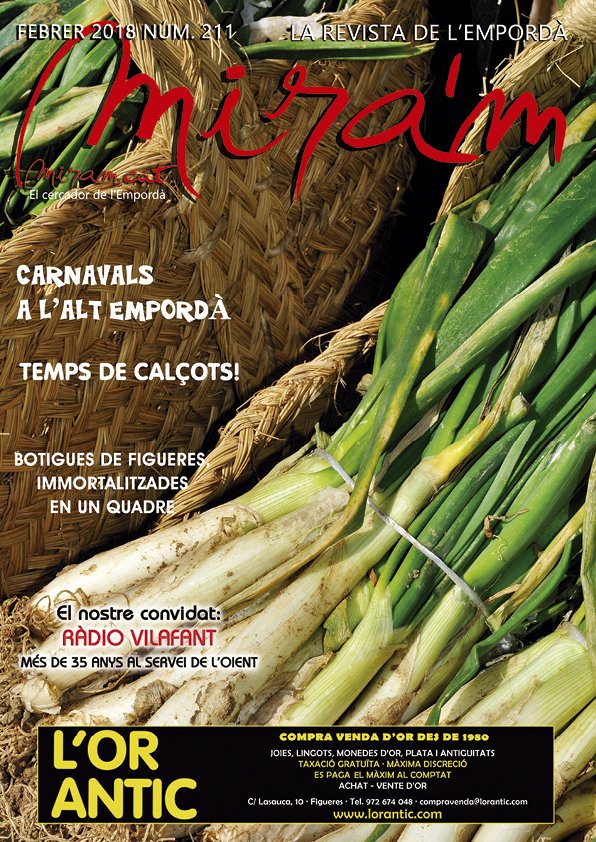 TopCostaBrava's tweet photo. NOVA EDICIÓ I NOVA PORTADA. FEBRER 2018
Carnavals, calçots, tendències, gent, "Tempus fugit" i la actualitat de la comarca.
Revista Mira'm, la revista de casa. 
https://t.co/eTdC24JlWw https://t.co/RTWuLtQJFq