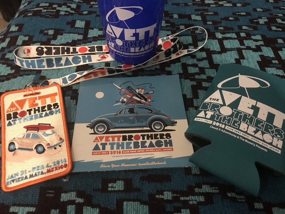 DCRANGERFAN's tweet image. More Avett swag; received at check in. #avettatthebeach2018 Rested and ready for night one, however they have a strict no camera policy. 😥