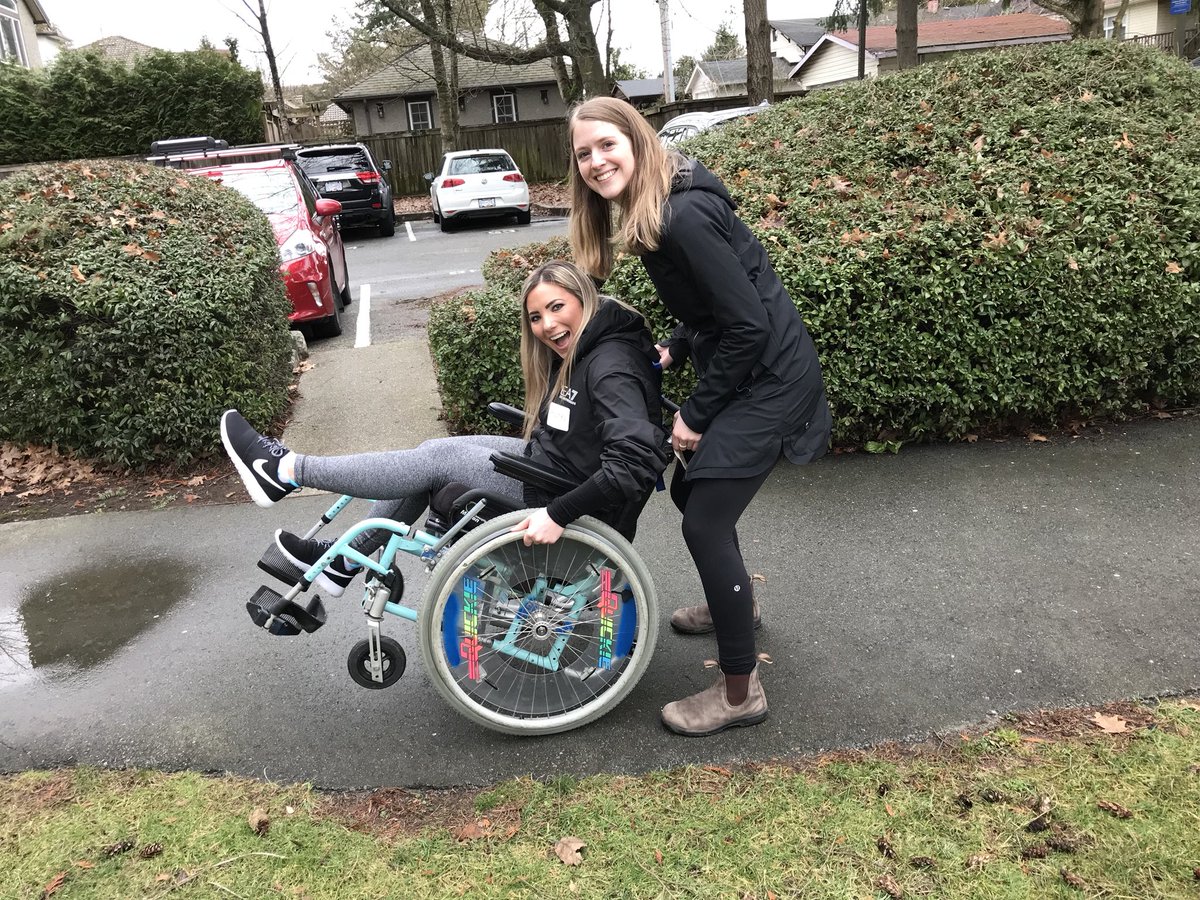 kait_pelletier's tweet photo. Great couple of days spent learning wheelchair skills with the MOT crew #whatawheelie @Mer_Blinkhorn https://t.co/SgEXWSC4Ay
