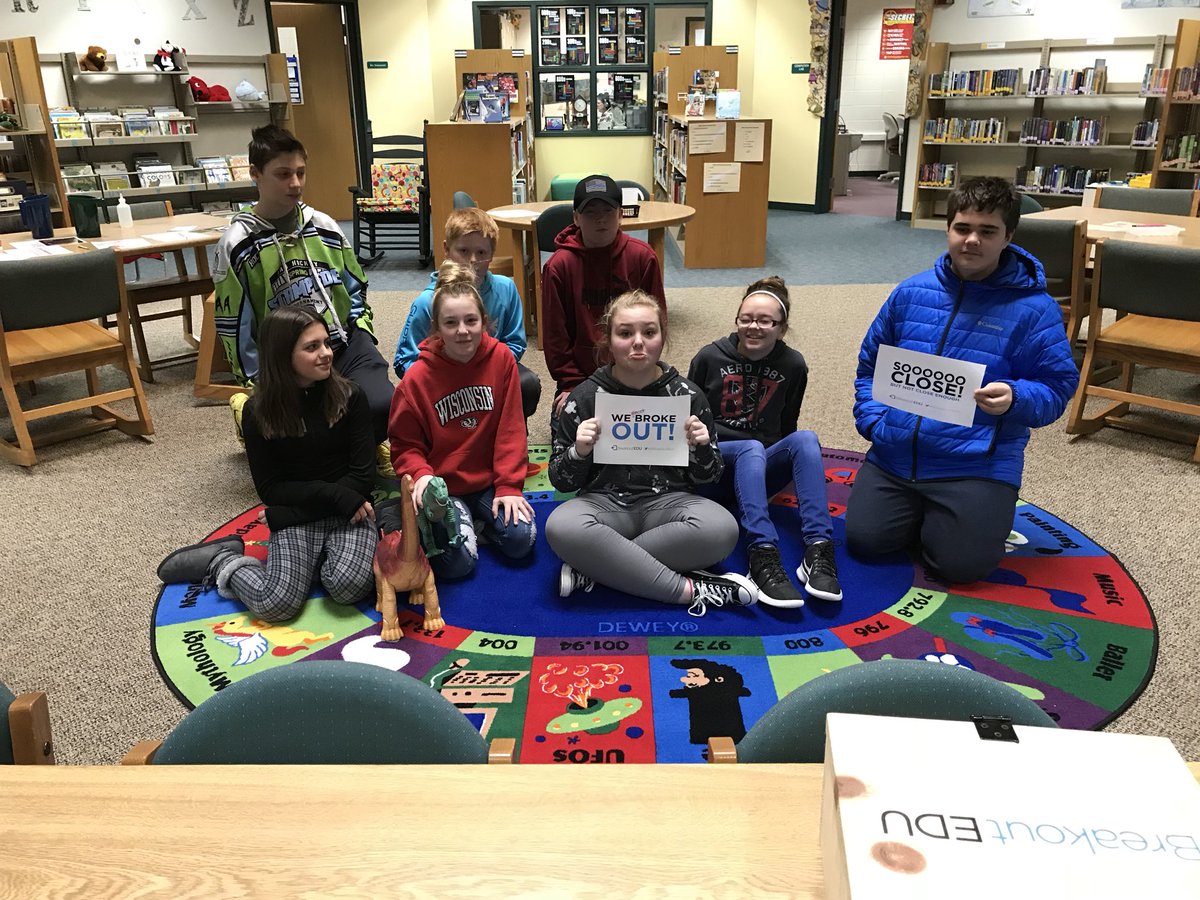 npsdlms's tweet image. @npsdsoar wanted a math week breakout so we tried the Mesozoic  Era Lab break out. 1 successful breakout 2 sooo close. #breakoutedu #MathWeek2018